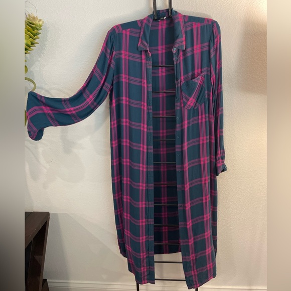 Express Plaid Long Shirt - Picture 1 of 12